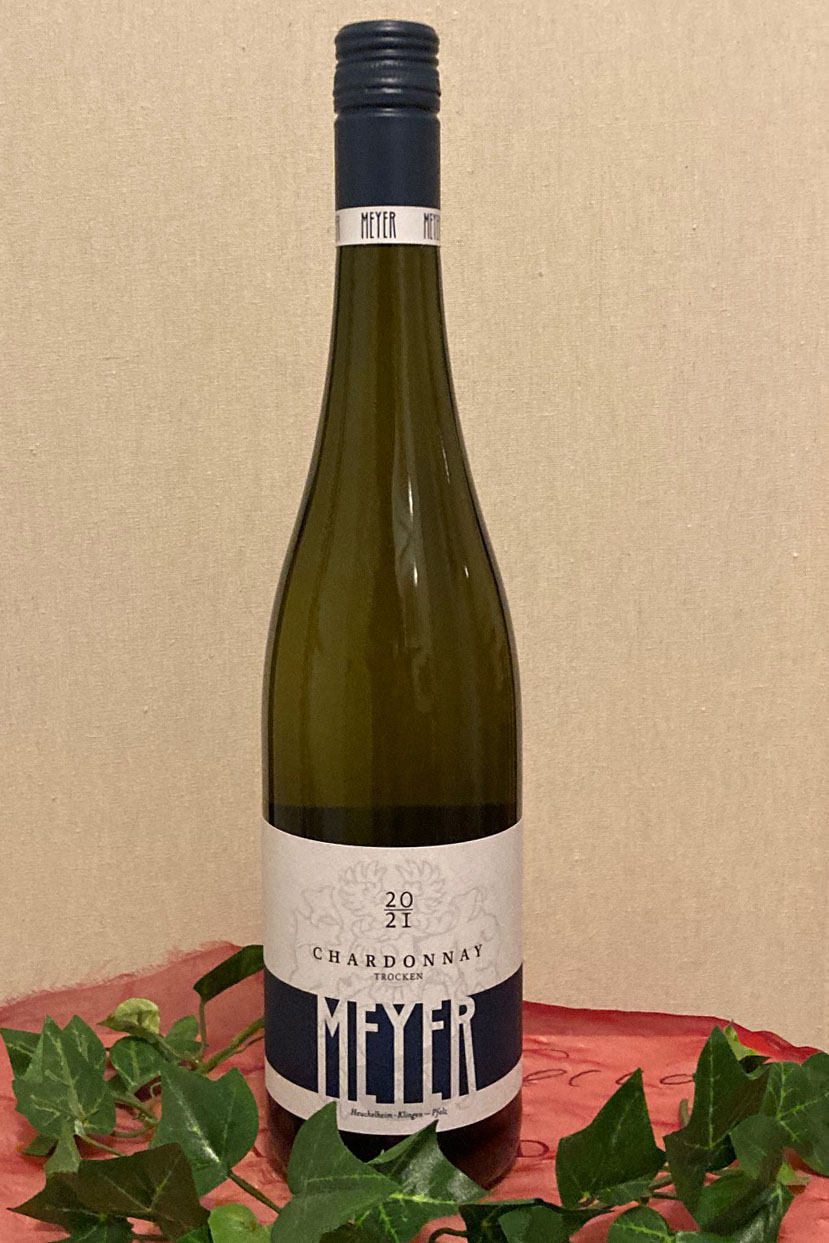 2021 Chardonnay trocken Biowein, Weingut Meyer, Heuchelheim-Klingen